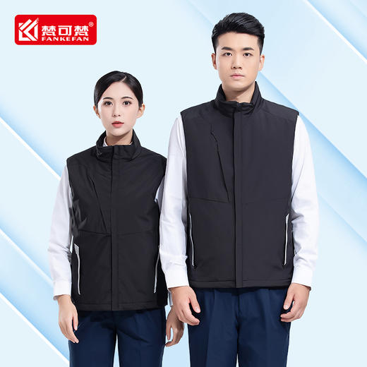 冬季羽绒棉工作服马甲印logo订制背心超市团体活动坎肩加绒马夹 商品图4