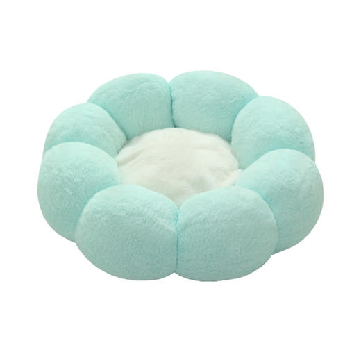 【柔软的窝，猫咪总是无法抗拒！】冬季爆款宠物垫花朵窝毛绒窝垫子四季通用圆形狗窝猫窝保暖窝 商品图4