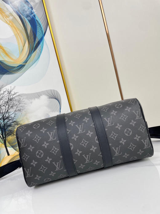 秋冬特惠💰850 原单LV M46655 尺寸：34×21×6cm KEEPALL 黑花旅行袋 商品图3
