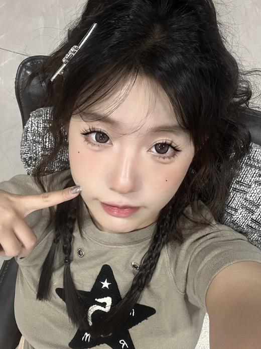 winni日抛 奶芙猪猪D14/桃气小象D24 超高舒适度 14.5mm 日抛无售后 非离子 褐棕/粉棕 商品图3