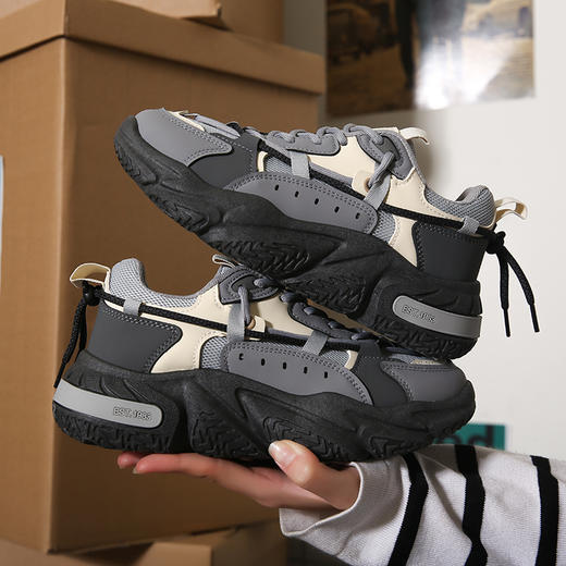 「三款配色！秋款老爹鞋」秋款休闲女鞋 韩版厚底老爹鞋女韩版跑步运动鞋女 商品图2