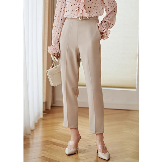 欧芮儿秋装高腰显瘦休闲裤女时尚直筒宽松西装裤2020新款 商品图0