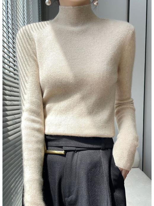 秋冬新款半高领内搭套头长袖修身打底衫 商品图1