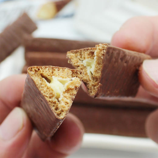 【入口丝滑酥脆！巧克力角夹心】果仁牛奶威化，细腻饱满口感；巧克力棒果仁牛奶威化饼干8090后儿时怀旧小零食健康 商品图0