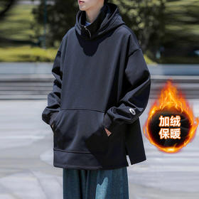 【新款DSY】大依优型雷萨顿威加绒卫衣大码男装宽松圆领印花潮流长袖男士加肥加大胖子上衣