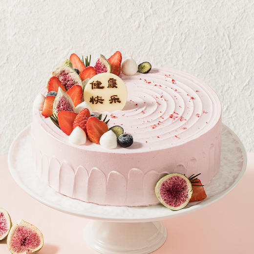 【Ins风】热情花果蛋糕，清甜诱人鲜草莓+无花果干，经典原味蛋糕胚好好味（韶关） 商品图1