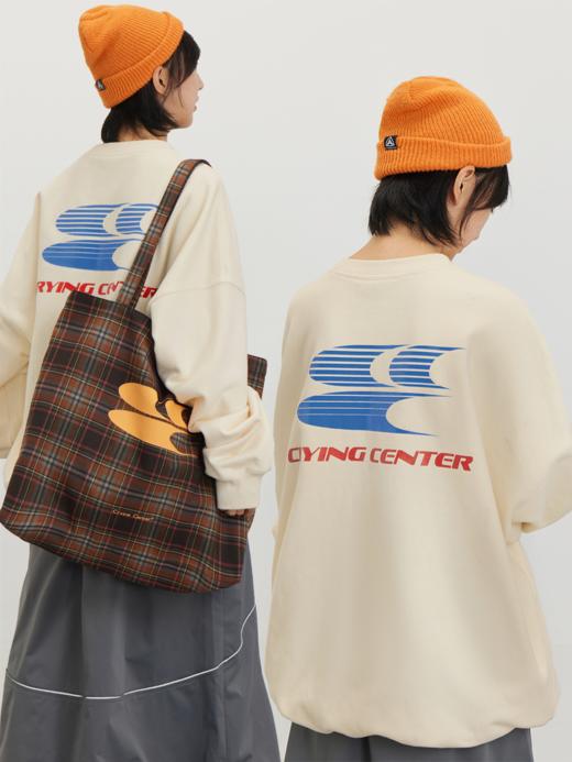CryingCenter 撞色3C运动logo加绒休闲套头宽松情侣卫衣 哭喊中心 商品图4