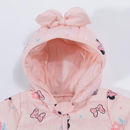 迪士尼童装秋冬款米妮满印连帽羽绒连体衣宝宝保暖舒适冬装羽绒服234L955
 商品图6