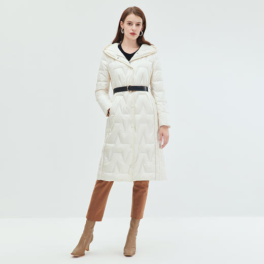 EITIE爱特爱冬季新款女装修身显瘦长款连帽保暖羽绒服7211908 商品图2