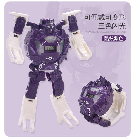 创意儿童节变形人物玩具男孩女童学生礼品机器人电子手表货源 商品图13