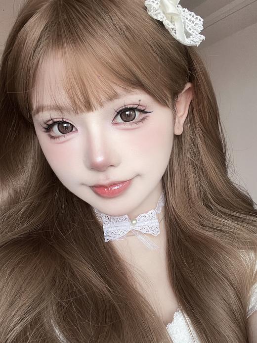 winni日抛 奶芙猪猪D14/桃气小象D24 超高舒适度 14.5mm 日抛无售后 非离子 褐棕/粉棕 商品图0