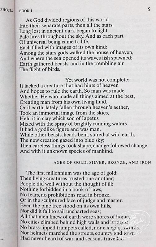 【中商原版】变形记 英文原版小说 The Metamorphoses英文版  Ovid 奥维德代表作品 古希腊罗马神话集 进口英文译本 商品图6