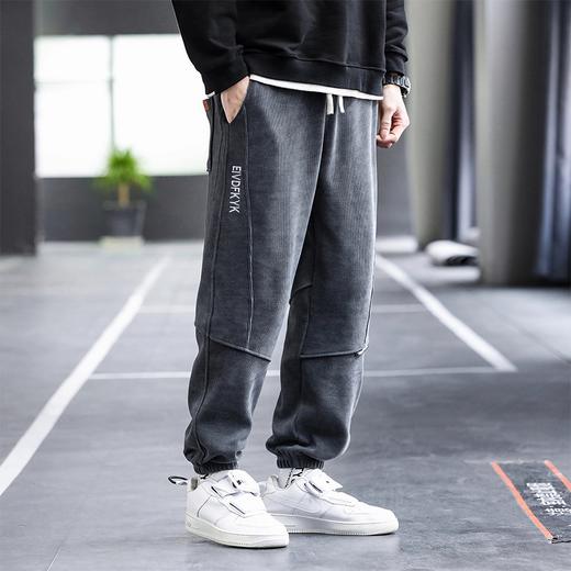 【新款DH】大依优型大码灯芯绒橡筋口奥利绒内里加绒裤休闲裤宽松小脚长裤加肥加大裤子胖子 商品图3