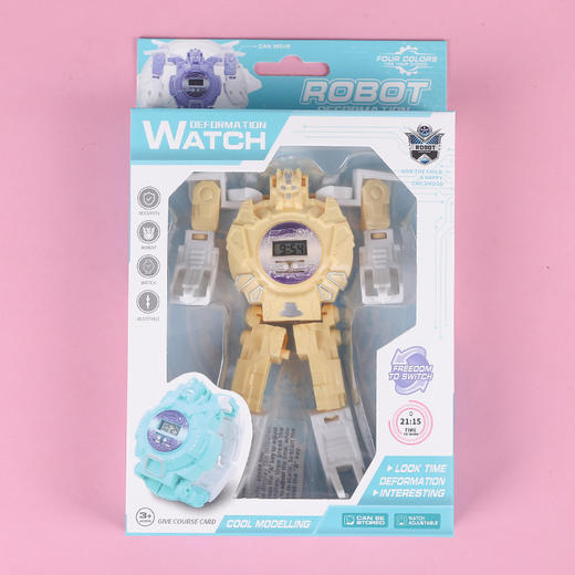 创意儿童节变形人物玩具男孩女童学生礼品机器人电子手表货源 商品图9