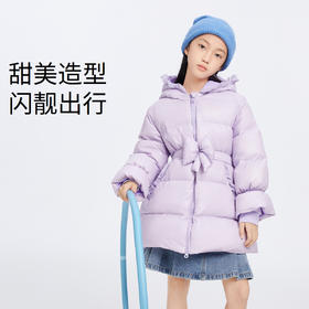 【御寒-5~5℃】女童中长款羽绒服冬外套安奈儿童装EG345162