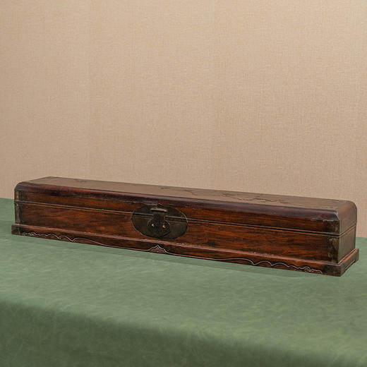 清 黄花梨阴刻梅花纹画轴箱 商品图4