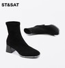 星期六简约粗高跟时装靴弹力靴SS34116578 商品缩略图5