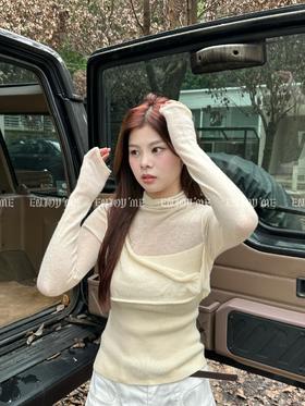 【门店同款】冬季派对复兴-设计感透视针织上衣 154585072