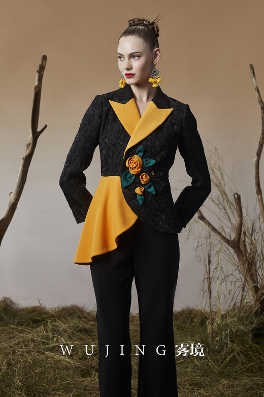 3203045 落日榕金 进口亮丝柏菲呢裤子 雾境 商品图4