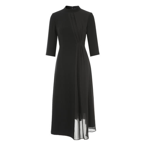 EITIE爱特爱秋季新款优雅通勤百搭收腰七分袖连衣裙C2307256 商品图5