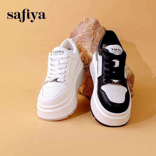 Safiya/索菲娅2023秋冬隐形内增高透气百搭松糕厚底板鞋 SF33112459 商品图0