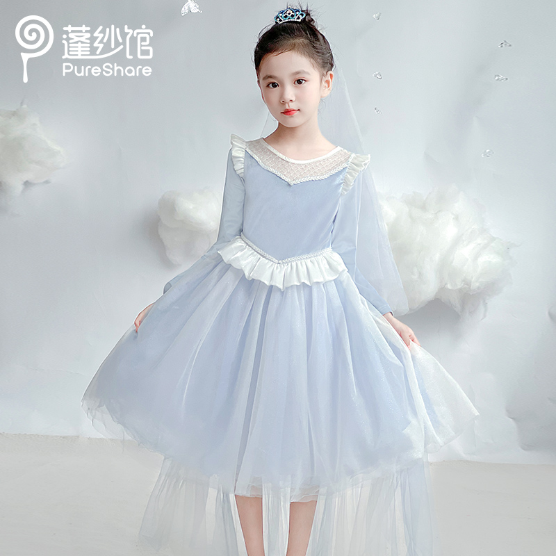 pureshare 女童连衣裙新款秋装走秀钢琴演出服花童公主裙礼服-梦中婚礼