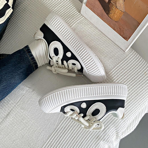 「两款配色」2023秋季新款熊猫松糕鞋 休闲厚底鞋学生韩版日常板鞋女鞋 商品图2