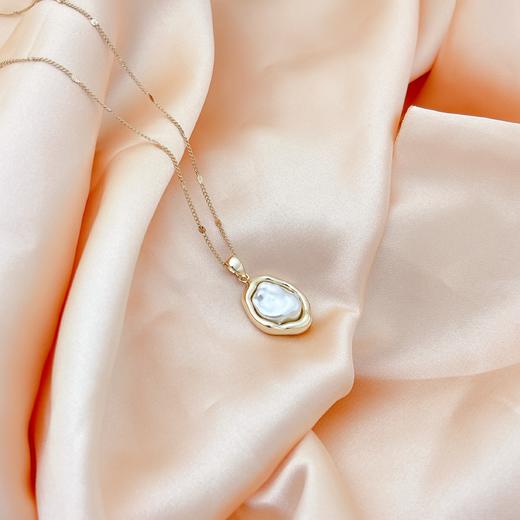 Oflye潮流饰品 法式优雅轻奢珍珠巴洛克仿珍珠气质锁骨链项链 商品图1