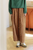 绽放748朵/咖啡色进口灯芯绒休闲裤新款德隆生态棉阔腿裤 商品缩略图5
