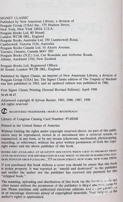 【中商原版】麦克白 英文原版小说 Macbeth 英文版(Signet Classics)莎士比亚四大悲剧之一 戏剧 英文原版进口书籍 商品图3