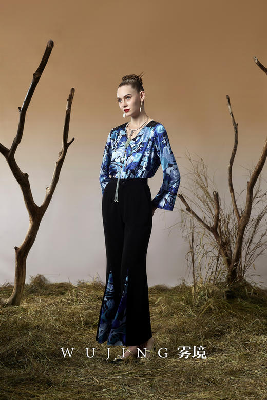 3203057 珠光蓝樱 微弹加密摩卡裤子 雾境 商品图3