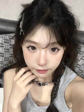 winni日抛 姜饼浣熊D18/肉肉熊咪D20/小羊松饼D21卷毛咩咩D25 14.5mm 日抛无售后！！ 非离子  棕/灰