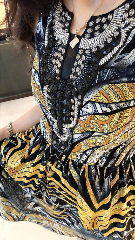 【伯妮斯茵】1S7141--连衣裙--鸢尾花--《燃烧的灵魂—梵高》 商品图5