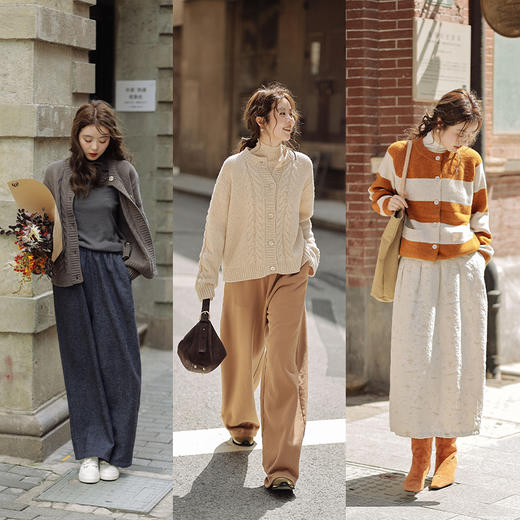 绽放769朵/五色16支双股加厚100%澳洲美利诺羊毛开衫针织绞花毛衣 商品图2