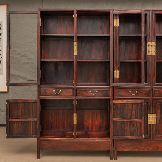 红木书柜（一对） 商品图1