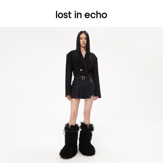 lost in echo设计师品牌爱斯基摩厚底保暖时尚长毛雪地靴毛毛靴女 商品图3