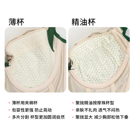 聚拢，上托，防下垂，静绻薄杯调整型文胸 商品图3