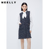 NEELLY纳俪商场同款小香风无袖连衣裙秋冬千鸟格马甲裙显瘦A字裙N23101Y01019 商品缩略图0