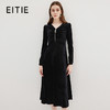 EITIE爱特爱秋季新款气质V领收腰显瘦A摆连衣裙C2307264 商品缩略图0