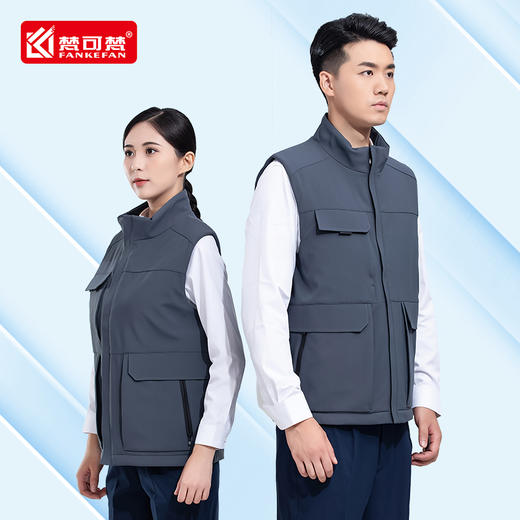 羽绒棉马甲工作服定制冬季团建加绒加厚超市活动志愿者宣传背心 商品图4