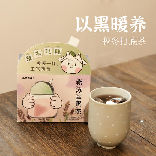「紫苏三黑茶」秋冬藏养 积蓄长高能量 商品图0