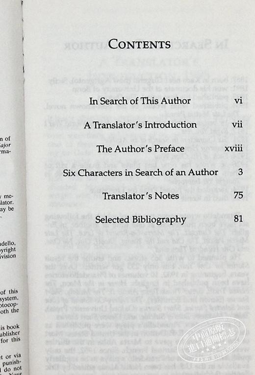 【中商原版】六个寻找剧作家的角色 Six Characters in Search of an Author 英文原版 Luigi Pirandello 戏剧作品 商品图4