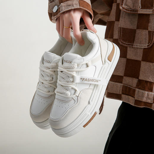 「两款配色」小白鞋学生韩版2023春季新款厚底松糕板鞋女休闲鞋女 商品图3