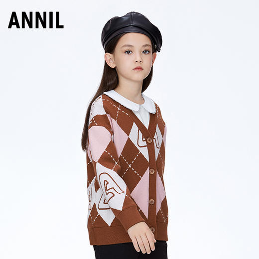 【实体店同款】女童针织开衫2023年冬季新款安奈儿童装AG344726 商品图2