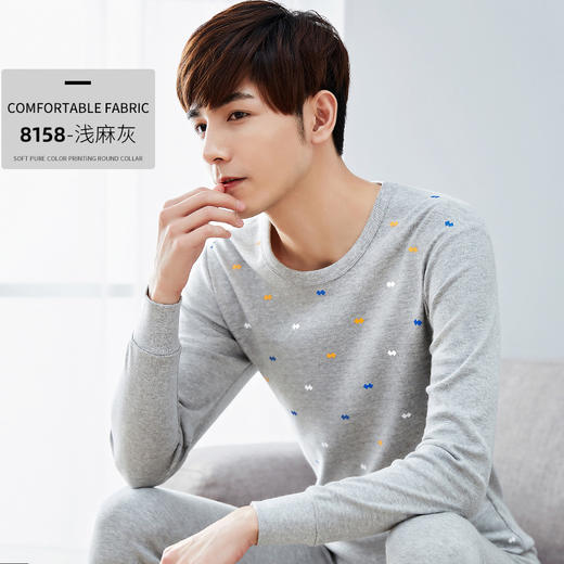 【秋冬必备保暖！】全棉衬衣衬裤套装，男士棉毛衫打底，薄款保暖内衣，青年纯棉秋衣秋裤。ry 商品图5