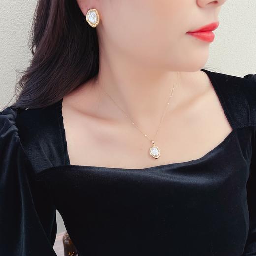 Oflye潮流饰品 法式优雅轻奢珍珠巴洛克仿珍珠气质锁骨链项链 商品图2