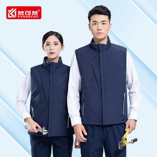 冬季羽绒棉工作服马甲印logo订制背心超市团体活动坎肩加绒马夹 商品图0
