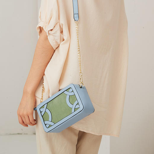 饮水鸟  爵士归园侗族手织布牛皮包 商品图6