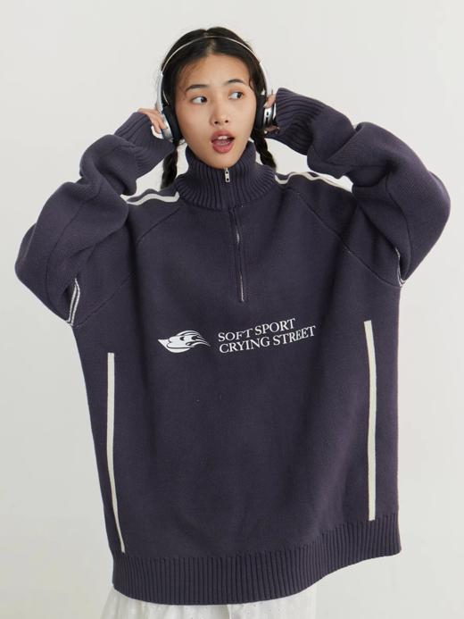 CryingCenter 运动高领polo针织毛衣休闲宽松 哭喊中心 商品图2