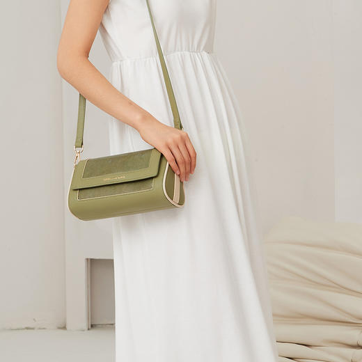 饮水鸟  爵士归园侗族手织布牛皮包 商品图11